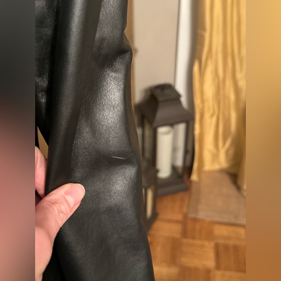 Gorgeous black genuine leather and fur jacket from Neiman Marcus, size 8 - Picture 9 of 17